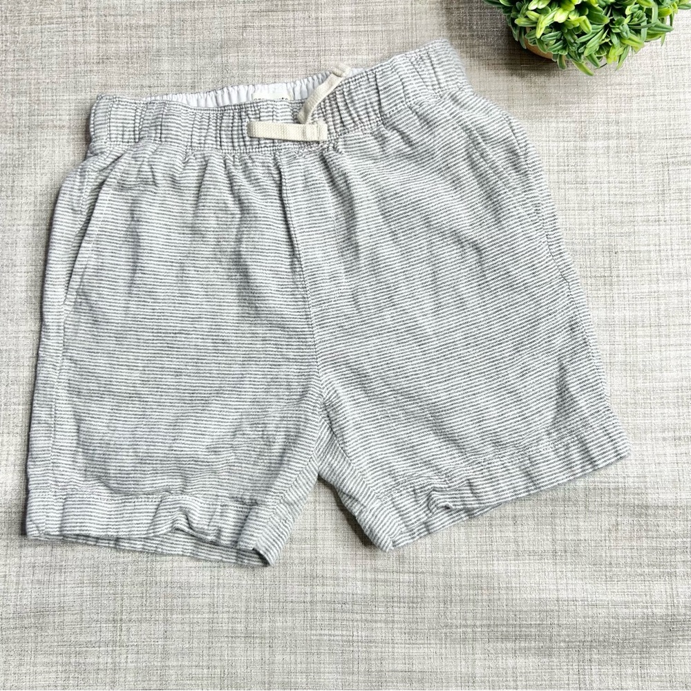 Crewcuts linen/ cotton blend shorts, elasticized waist, nautical stripes